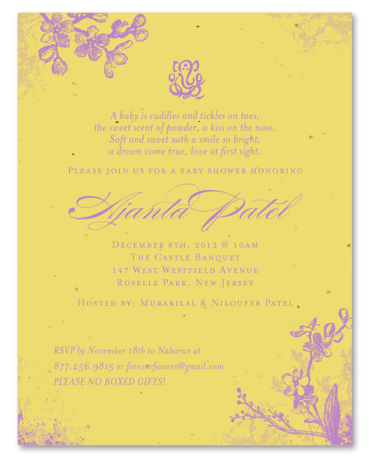indian baby shower invitations