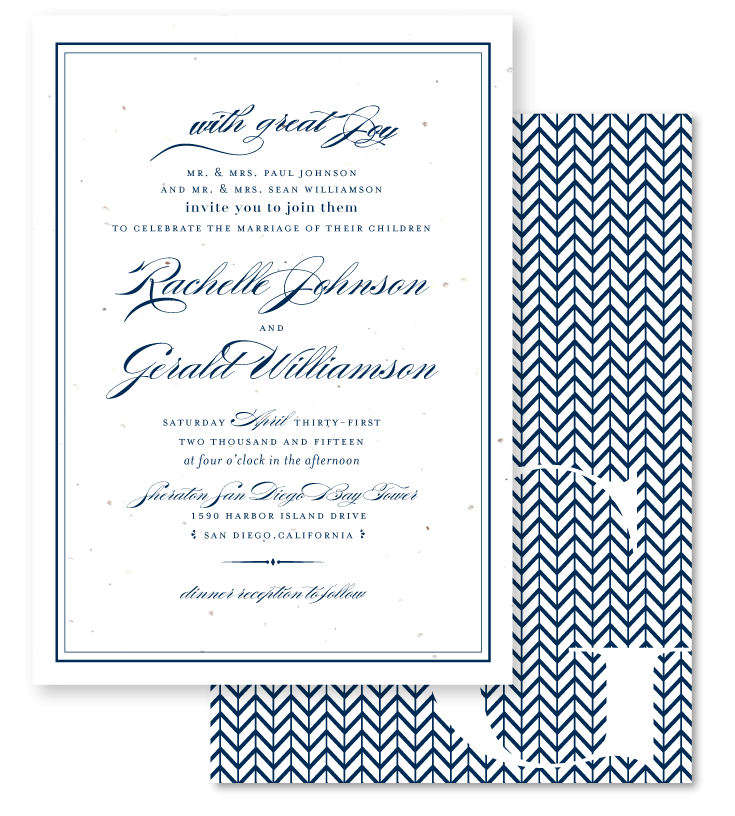 Plantable wedding invitations
