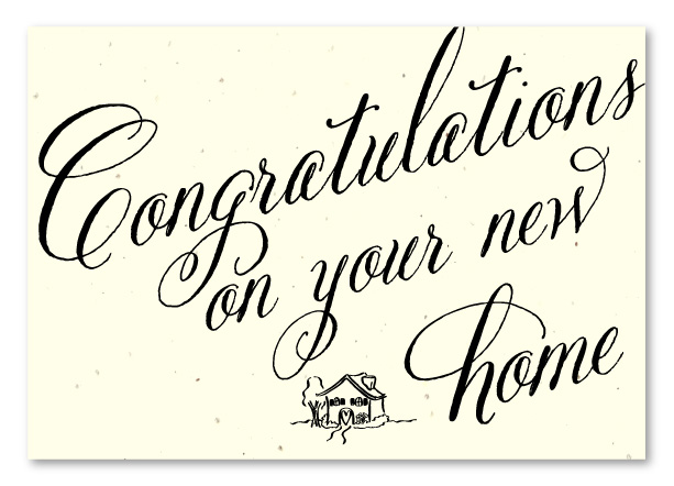 Seeded Paper congratulations new home cards