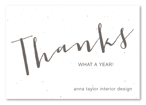 seeded organic business thank you cards