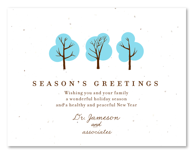 Plantable Business Holiday Cards ~ Doctor's Wishes by Green Business Print