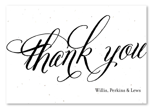 eco-friendy classic business thank you cards