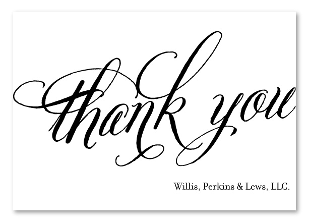 eco-friendy classic business thank you cards