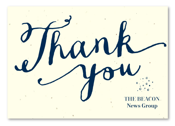 eco-friendy hand-written business thank you cards