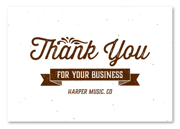 Seeded Paper thank you notes business
