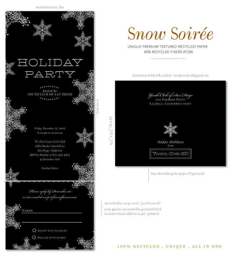 Send and Sealed holiday party invitations