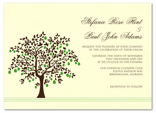 apple tree wedding invitations
