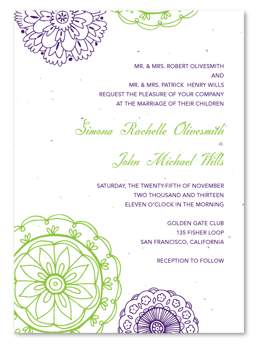 Indian wedding invitations Sacred Colors