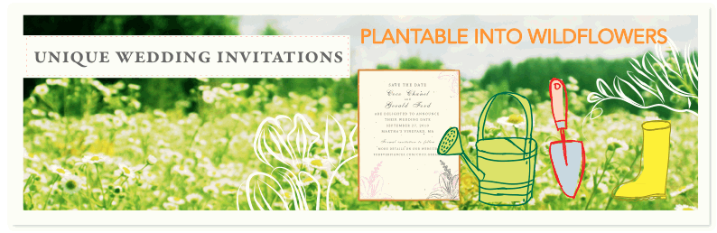 ForeverFiances beautiful plantable wedding invitations feature our exclusive 