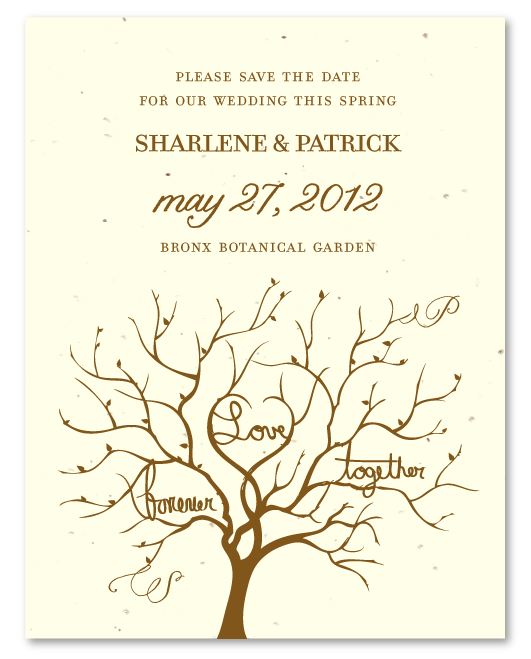 Spring Tree wedding invitations