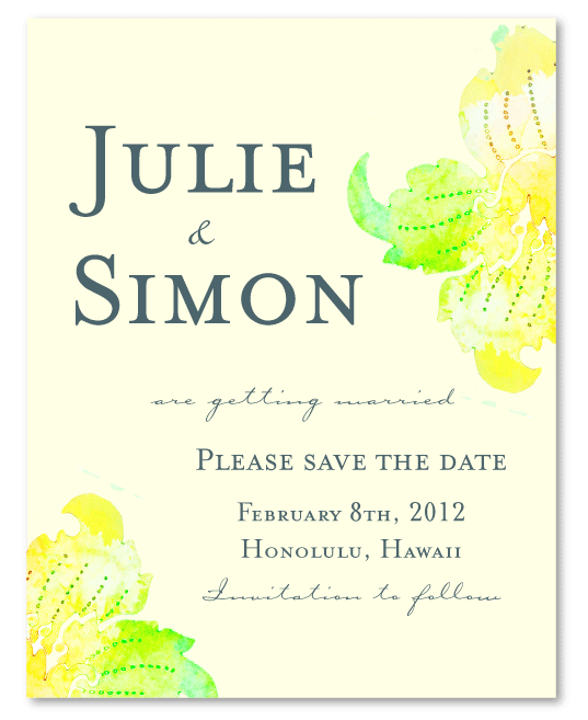 save the date cards watercolor orchids Watercolor Orchids featured on cream 