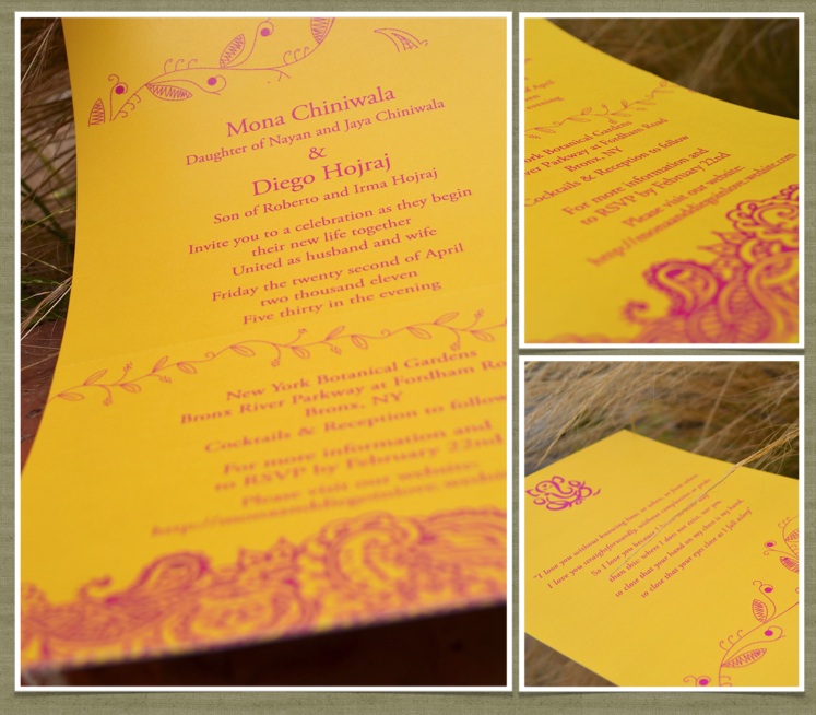 Bombay wedding invitations Indian Curry