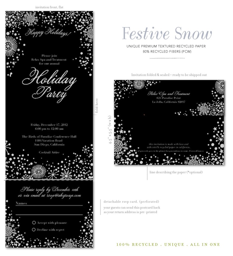 Send and Sealed gala invitations