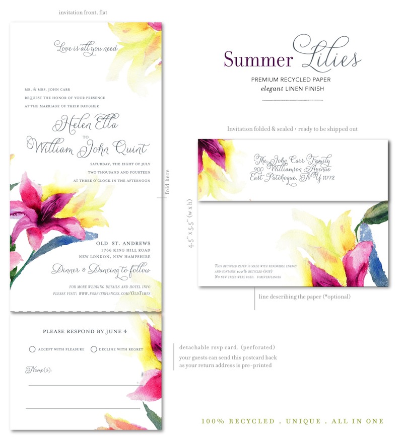 Lily Wedding Invitations