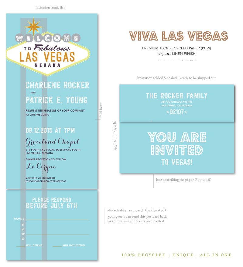Vegas wedding invitations