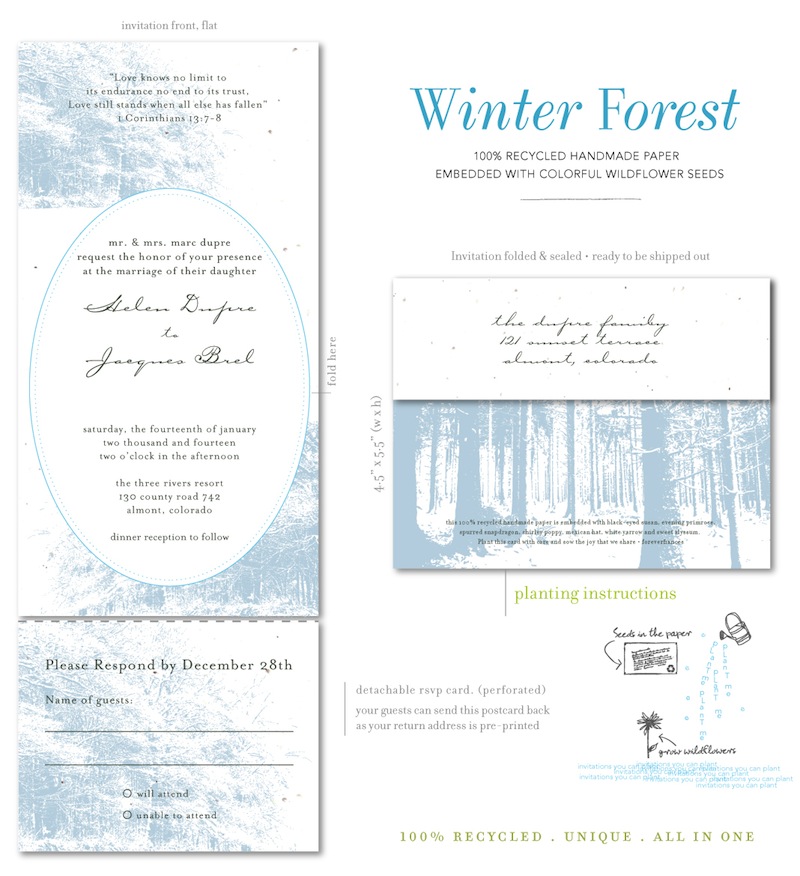 Winter Forest Wedding Invitations