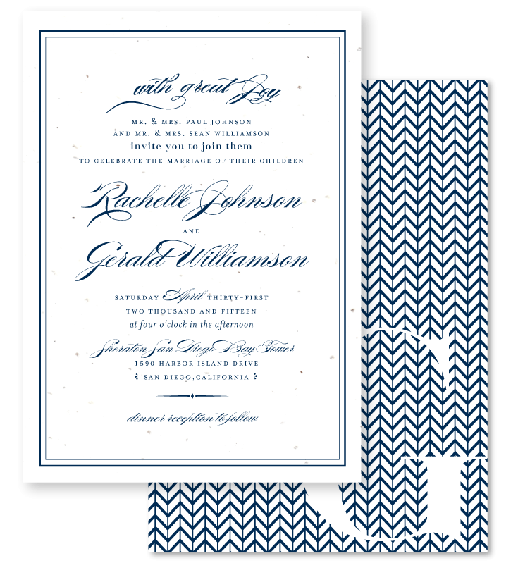 Plantable wedding invitations