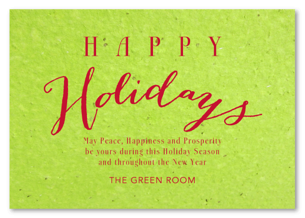 natural plantable holiday greeting cards on seeded paper