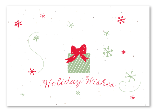 Plantable holidays greeting cards