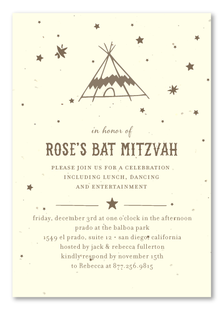 bar/ bat mitzvah insert cards