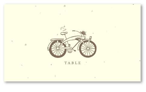 Bicycle Wedding place cards 