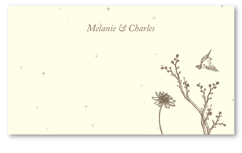 Nature Whimsical Wedding place cards 