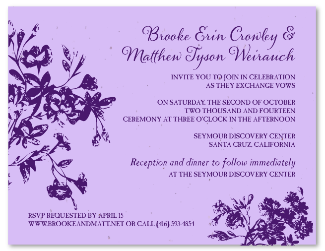 Rose gardens wedding invitations