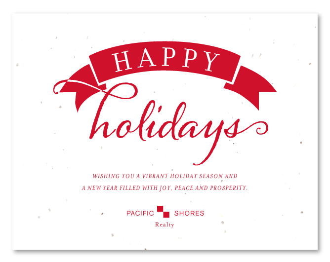 realtor holiday greeting cards on seeded paper