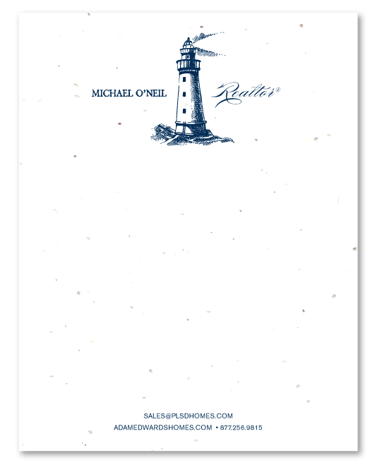 unique business stationery light house