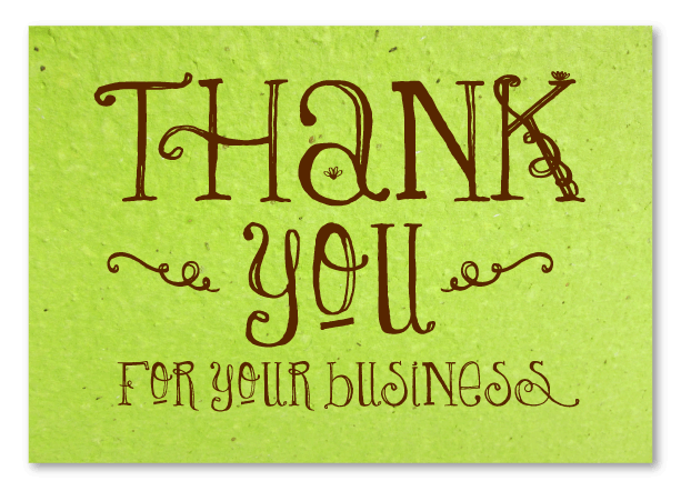 plantable business thank you cards for florists
