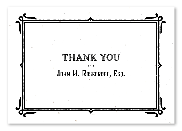seeded vintage business thank you cards