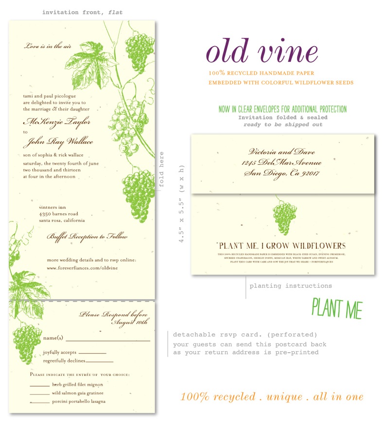 Plantable Paper wedding invitations