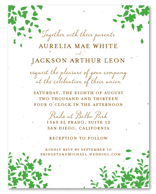 romance wedding invitations