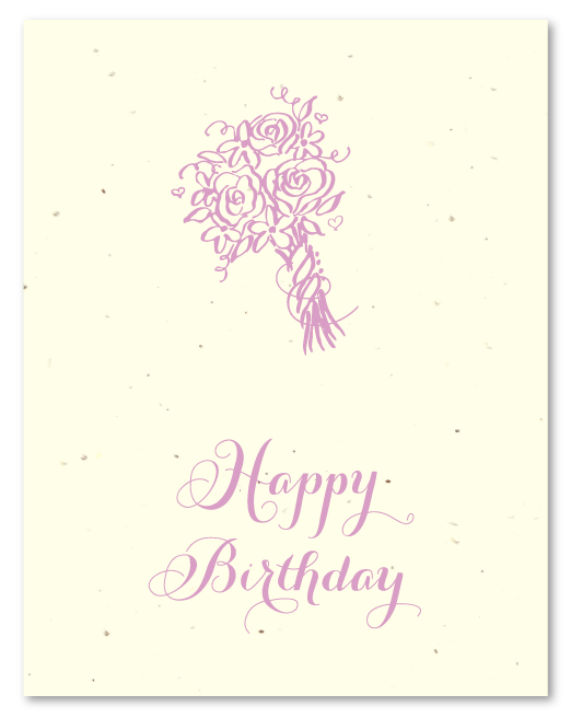 Greeting Cards Happy Birthday Bouquet Grow flowers