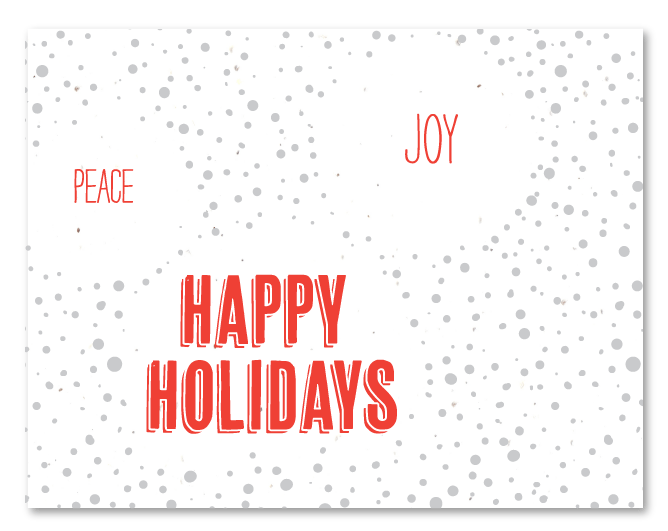Plantable holidays cards seeded