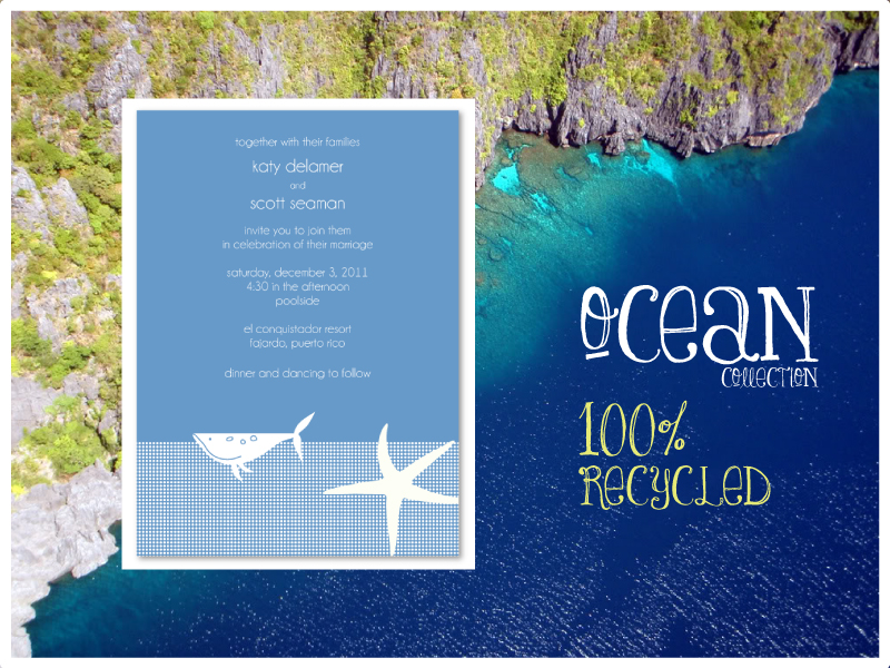 Beach wedding invitations Ocean