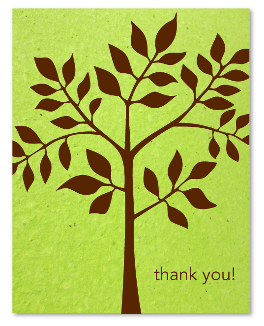 green tree of life thank notes