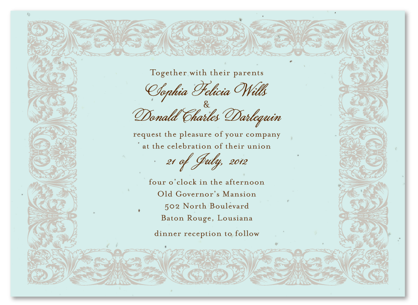 Ceremony And Reception At Same Place Invitation Wording 7