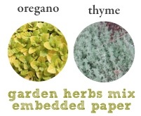 Garden Herbs seeded paper invitations